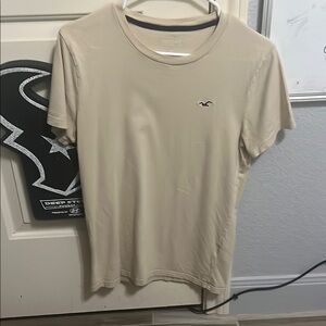 Hollister Tan Short Sleeve Tee Classic Crew